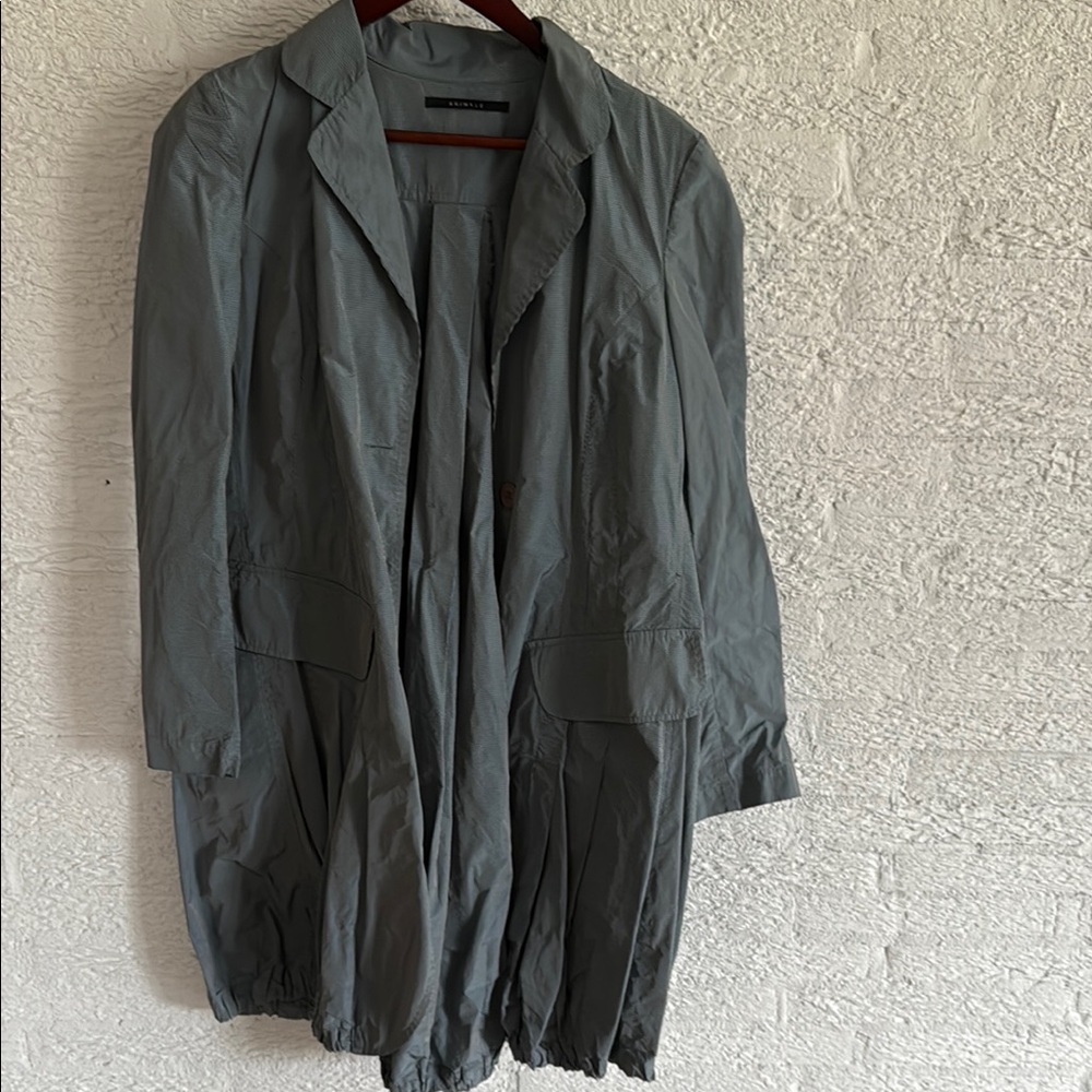 Animale Gray Trench Coat Lightweight Relaxed Silhouette